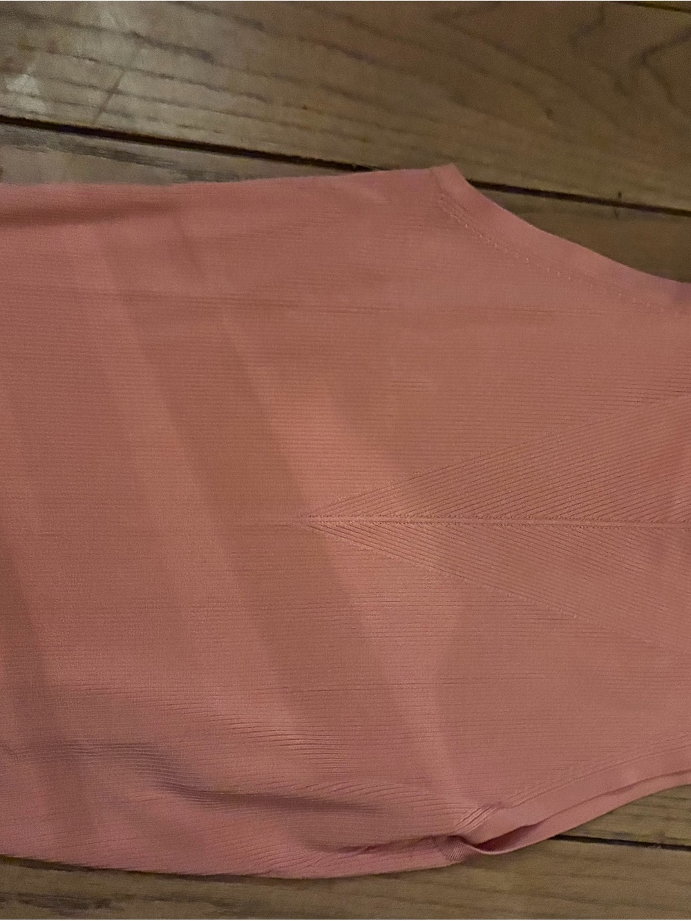 White House Black Market Ribbed Pencil Skirt in Coral Pink